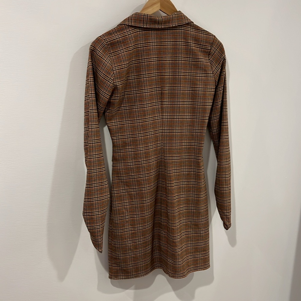 Zara Plaid mini Shirt Dress Size S - Picture 6 of 6